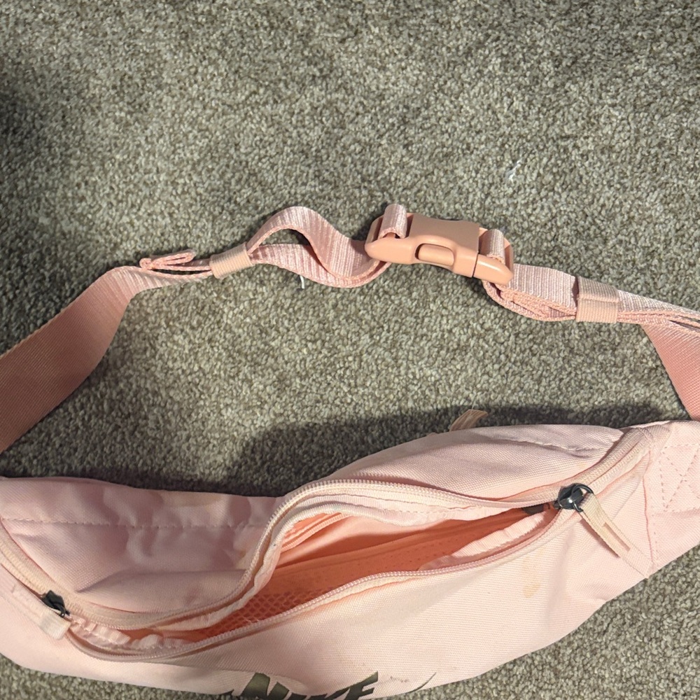 Nike Pink Crossbody Waist Bag with Gold Logo - Picture 2 of 4
